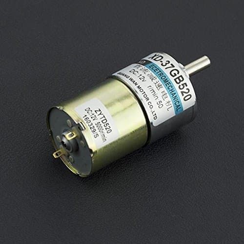 Angelelec DIY Open Sources Sensors, Metal DC Geared Motor - 12V 50RPM 50KG CM, Metal DC Geared Motor, 100% Pure Copper Coils, High-Density Molecular Layer, 100:1 Metal Reducer, Small Size Large Torque