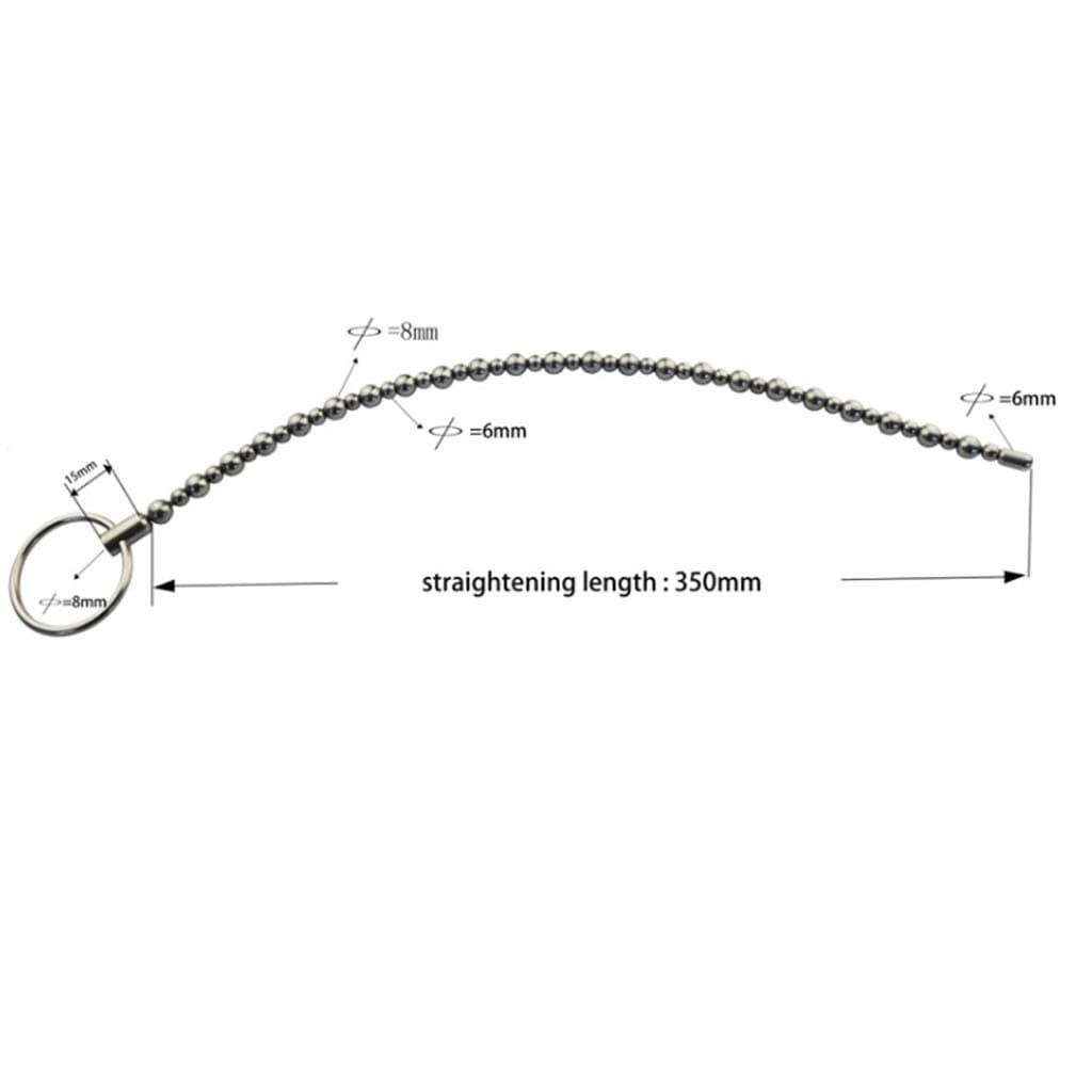 LIKEFLY Stainless Steel 35cm Male Urethral Obstruction Horse Eye Stimulation Plug Stick Urethral Dilation Dress T-Shirt Sunglasses
