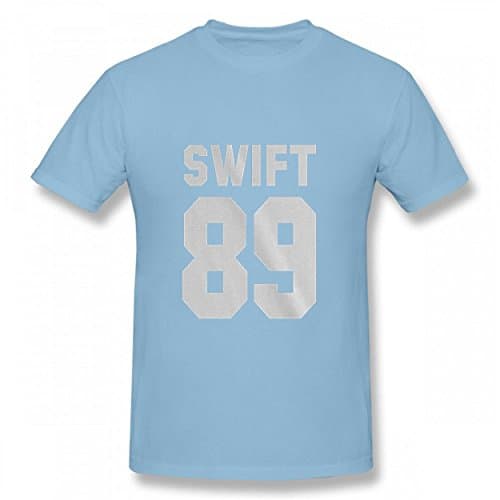 LOJSAQ Swift 89 Tshirt Popular Print T-Shirts Valentine Day Men's Tee Sky Blue