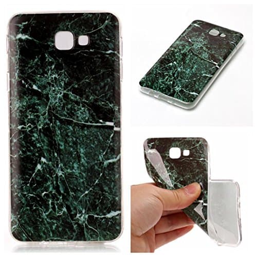 Meeter Samsung S8 Case, Samsung Galaxy S8 Marble Case, Slim-Fit Anti-Scratch Shock Proof [Marbel Stone Texture] Print TPU Soft Protective Back Case Samsung Galaxy S8 - Green & Black