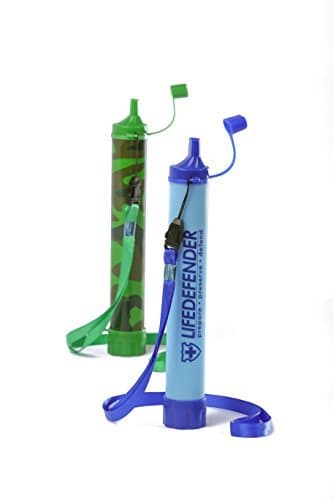 Life Defender Mini Water Purifier for Camping - Professional Portable Water Filter - Emergency Filter Straw for Hiking, Backpacking, Outdoor and Survival