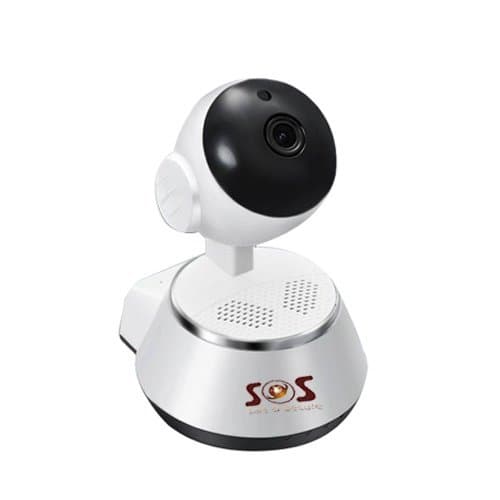 SOS JOVO ROBO CAM IP Wi-Fi 1 Channel Plastic HD Security Night Vission 64 GB SD Card Camera for Mobile, Tablet, Laptop, Desktop (White)