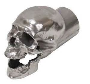Hammered Aluminum Skull Exhaust Tip - 3", 2.5" or 2" (2.5 Inch)