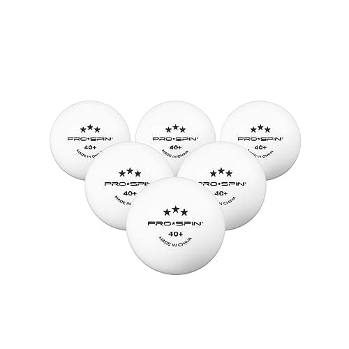 PRO SPIN Ping Pong Balls - 3-Star White Table Tennis Balls - Premium 40+ Training Balls for Indoor/Outdoor Competitions & Games (Pack of 12)