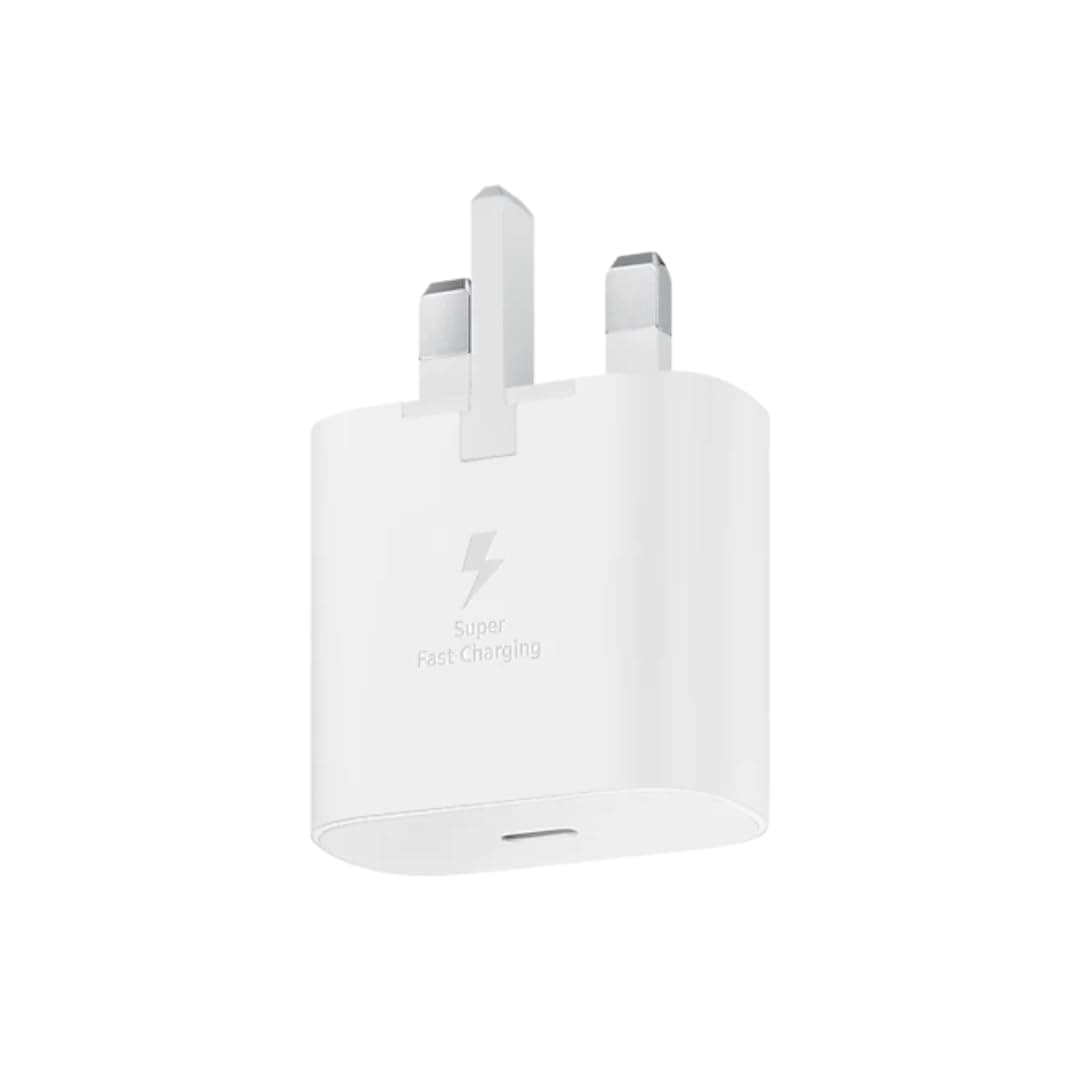 Galaxy Official 25W Super Fast Charging Travel Adapter (with USB-C to C Data Cable), White