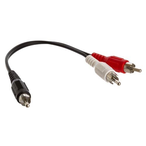 RCA Y Adapter 2 Male To 1 Male