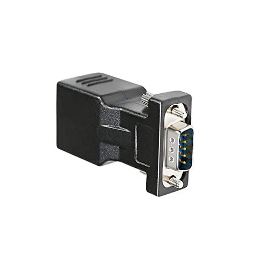 DTECH DB9 to RJ45 Serial Adapter RS232 Male to RJ-45 Female Ethernet Converter Compatible with Standard 9 Pin RS-232 Devices