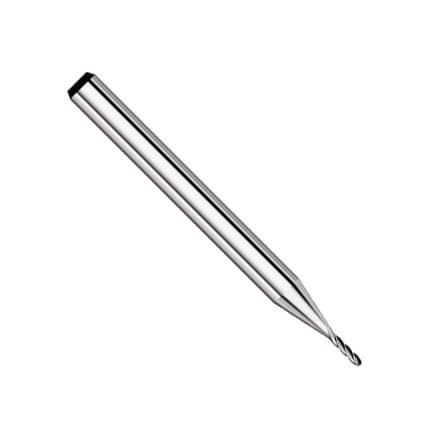 Kodiak Cutting Tools KCT148113 USA Made Micro Carbide Ball Nose End Mill, 4 Flute, 1/8" Shank, 0.086" Diameter