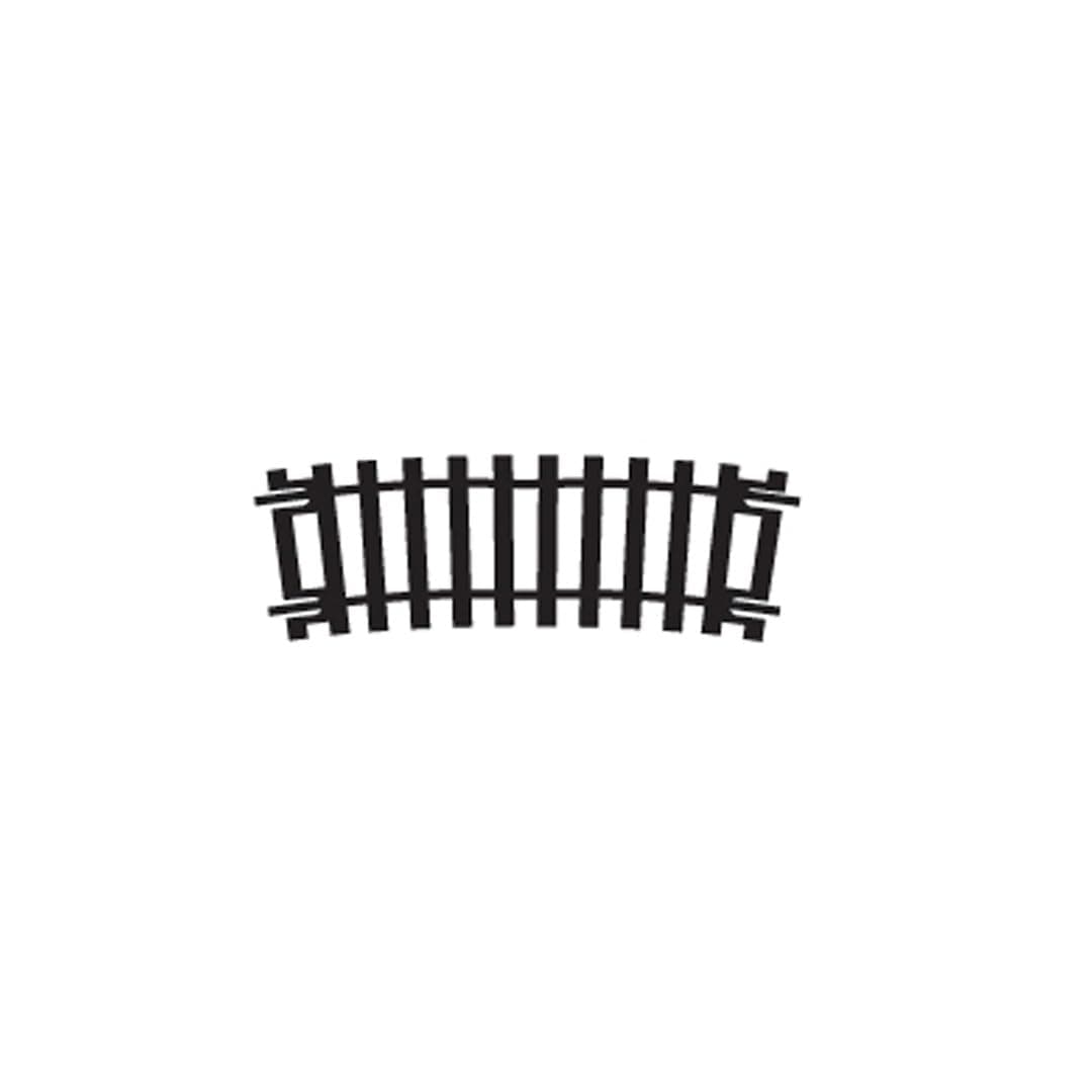 Hornby Hobby Train Tracks - R643 One Half 2nd Radius Curve 11.25-Degree Track Pieces - Small Scale Model Accessories for Train, Electric Railroad Supplies with HO/OO Gauge Compatibility, curved Tracks