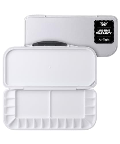 Mr. Pen- Airtight Watercolor Palette 18 Well and 2 Mixing Areas Watercolor Palette with Lid Watercolor Palette Watercolor Palette with Lid Paint Palette Empty Watercolor Palette Paint Palette Folding