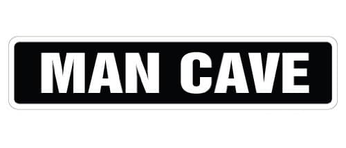 MAN CAVE Street Sign room manroom garage funny signs | Indoor/Outdoor |  18" Wide Plastic Sign