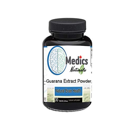BrainMedics - Guarana Extract Powder - 200mg - 30 Capsules