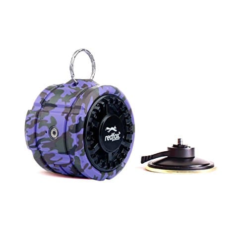 Red Fox Wireless Rover IPX7 Waterproof Bluetooth Speaker with Suction Cup Mount (Purple)
