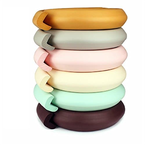 Umin Table Edge & Corner Foam Bumpers, Soft Cushions, Furniture Safety Protectors, Child proofing Guards, Extra Thick and Premium High Density (2 Meters/6.5 Feet)
