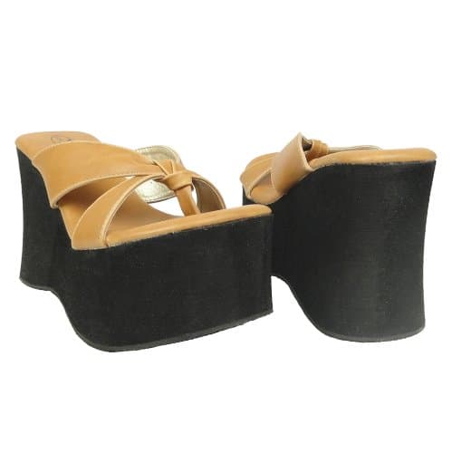 Generation Y Causal Platform Wedge Sky High Thong Sandals Women