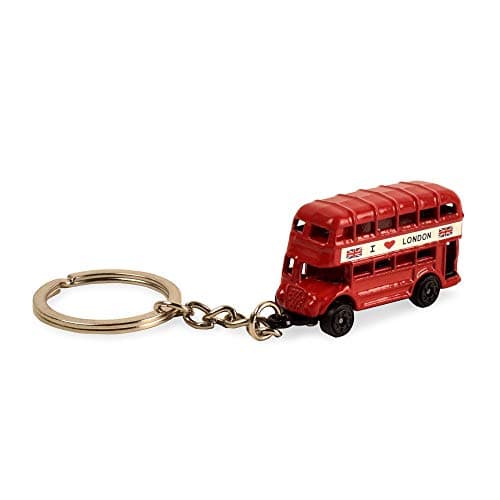 BOHS London Landmark Die-cast Keychain - British Souvenir Keyring Gift - Small Metal Miniature Model (5 pcs)