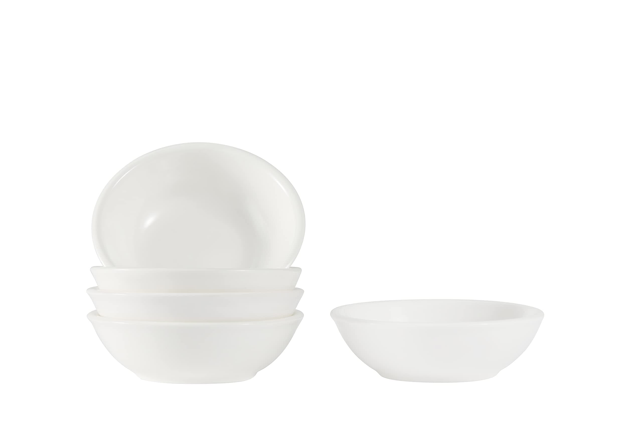 Ceramic Side Sauce Dish 2.9-Inch 1.8-Ounce Dip Tomato Sauce Salt Vinegar Sugar Flavor Spices Dip Bowl Party Ware Set of 5