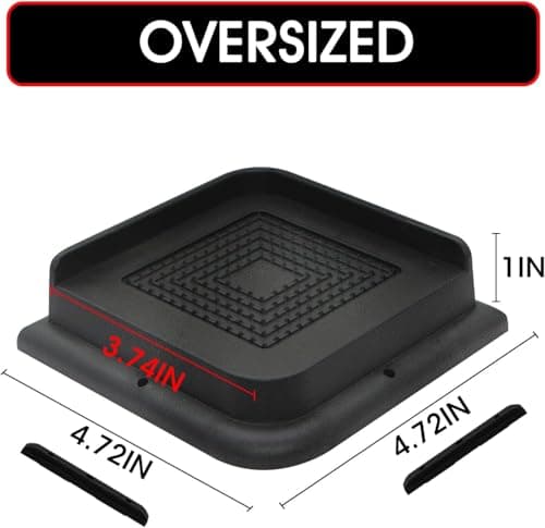 MYMULIKE Bed Risers Heavy Duty, Oversized Furniture Risers, Support Up to 6000 Lbs, Lift 1 inch for Couch, Sofa, Table,Chair (Black 4 Pack, 1 inch)