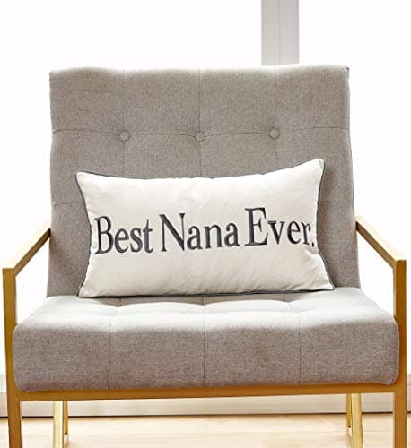 SanmetexNana Gifts, Gifts for Nana on Mothers Day, Nana Birthday Gift, Gifts from Grandkids/Grandchildern - Grandson, Granddaughter, Best Nana Ever Lumbar Pillow Cover 12x20 Inch.