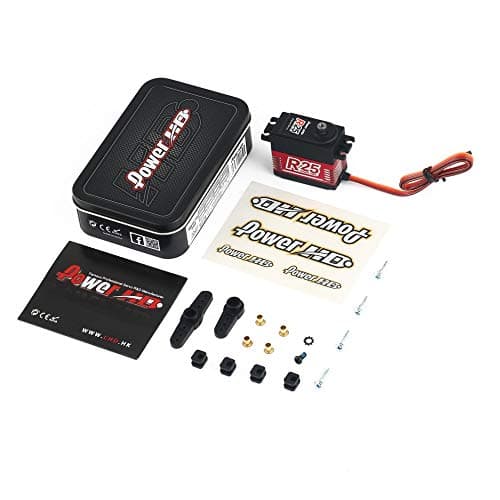 HGJVBFGH1 POWER HD R25 HV 25kg Alloy Gear Coreless Digital Servo for RC Car Boat Ship Black&red