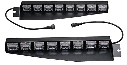 BiaoChi 19" Car Auto LED CREE 12V 48W 8 Pics Bulb Dashboard Deck Truck Boat Windshield Emergency Warning Flashlight Strobe Light Lamp Bar with Brackets Pack of 2 KM817E (Green)