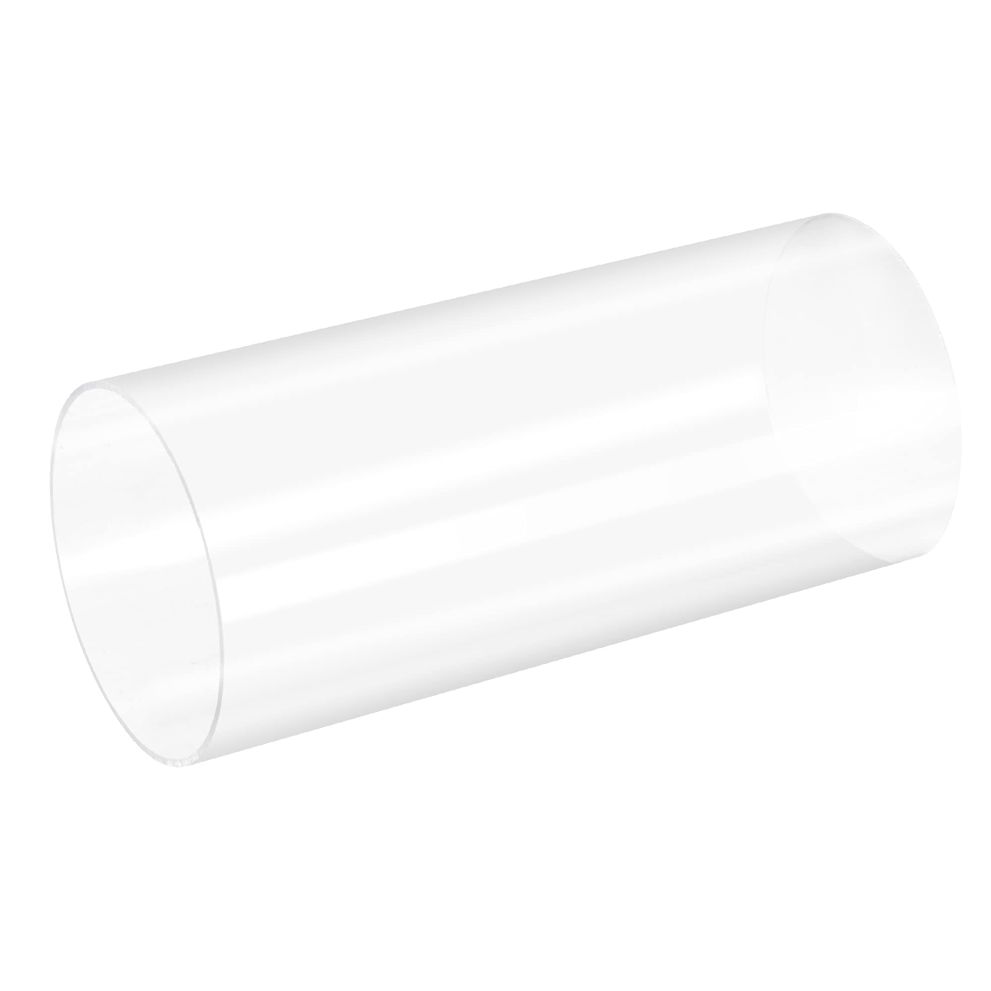 MECCANIXITY Acrylic Pipe Rigid Round Tube Clear 86mm(3 3/8") ID 90mm(3.5") OD 200mm(8") for Lamps and Lanterns,Water Cooling System