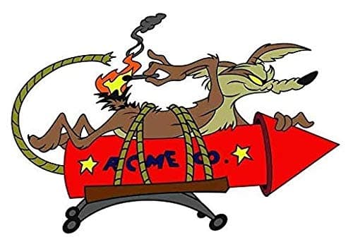 decals Cartoon for Wile E Coyote Acme Rocket Anime - Sticker Graphic - Weatherproof & Long Lasting Sticker