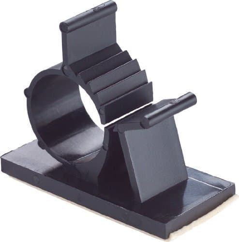 GBSTORE GBSTORE 25 Pcs UVB Plastic Kwik Clips Black Adhesive Backed Nylon Wire Adjustable Cable Clips Adhesive Cable Management Clips Adjustable Clamp