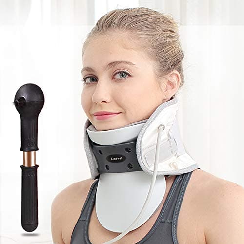 Cervical Neck Device, Neck Traction Belt for Neck Stiffness Neck Decompression (Hand Pump Size S(Weight ≤176lb))