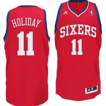 Jrue Holiday Philadelphia 76ers Red NBA Youth Swingman Revolution 30 Jersey Medium 10-12