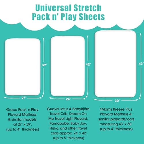 BROLEX 2 Pack Mini Crib Sheets, Stretchy Portable Fitted Playard Sheet Set, Convertible Playard Mattress Cover, Ultra Soft Breathable Material, Giraffe Leaf