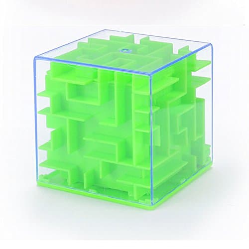 3D Three-Dimensional Maze Piggy Bank Puzzle Early Education Mazy Money Box Toy (Green)