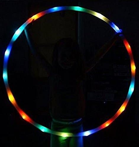 Maikerry Led Hula Hoops Changing LED Lights - Multiple Sizes Available - Light Up Hula Hoop (80cm)