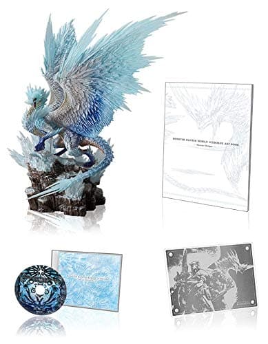 Monster Hunter World: Iceborne Velkhana Figure Statue & Art Book & Sound Truck & Metal Plate Japan Original Limited Box (Product Code Not Included)