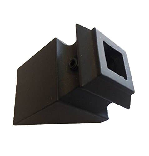 (Pack of 10) 1/2" Rake (Angled) Shoe with Screw Satin Black for Metal Balusters Iron Stair Parts Metal spindles Iron balusters Basket Twist Knuckle Scroll Shoe …