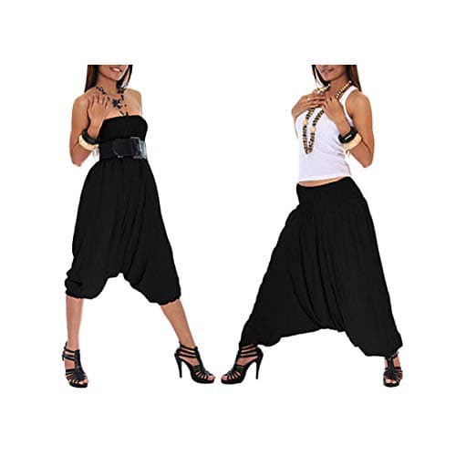 GenNxt TrendsWomen's 100% Rayon Black Harem Pants (1 Pcs)