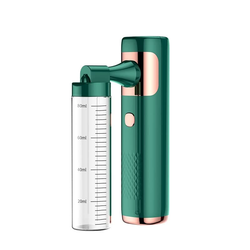 Facial Steamer, Face Mist Sprayer, Mini Air Compressor Handheld Portable, High Pressure Oxygen Facial Machine-Portable Handheld Face Skin Moisturizing Nano Spray Airbrush-Green