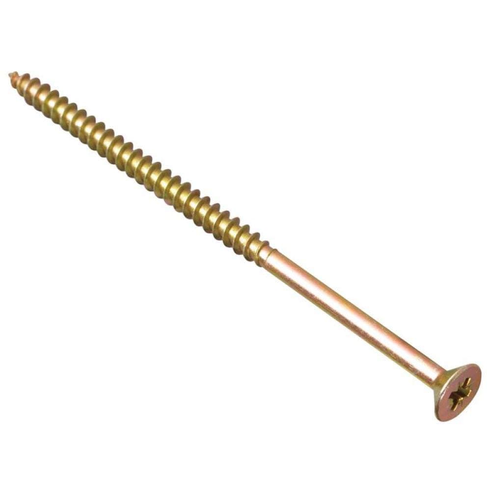 ForgeFix Multi-Purpose Single Thread Screws | 6.0 x 150mm | Zinc Yellow Passivated | Box 100