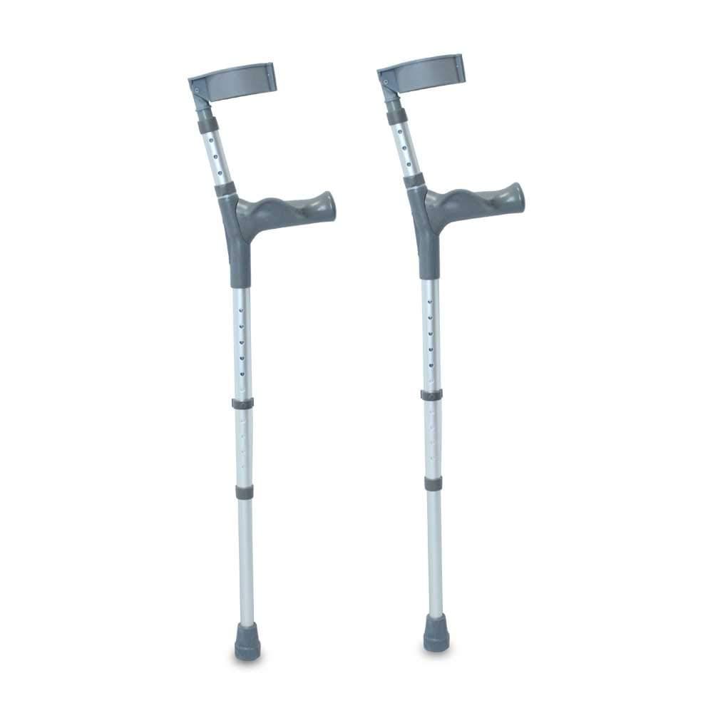 Double Adjustable Crutches with Comfy Handle, Regular Height - Pair