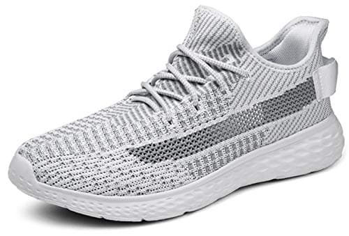 TSIODFO Men Sport Trail Running Shoes mesh Breathable Comfort Athletic Walking Shoes Youth Boys Gym Workout Fashion Casual Tennis Shoe Grey Size 6 (6837-grey-38)