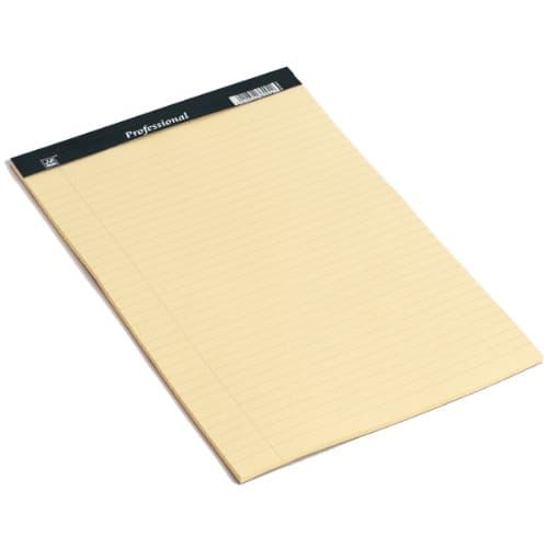 RHINO A4 8mm Ruled/Margin 50 Leaf Legal Pad - Yellow