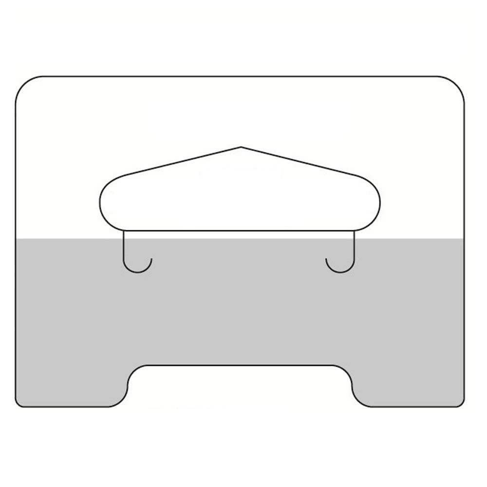 5000 Clear Self Adhesive Heavy Duty Slot Hang Tab Tags 19Oz Limit Retail Hangers for Shop - Ideal Pegboard and Slatwall Accessories for Retail Display