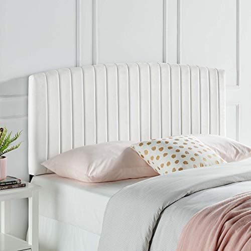ModwayRebecca Performance Velvet Full/Queen Headboard, White