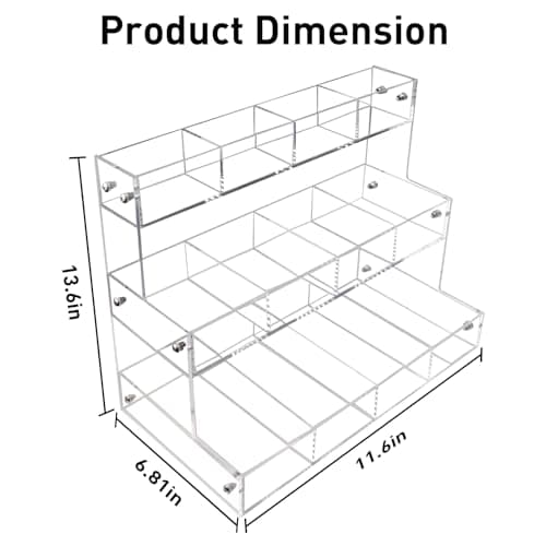 Acrylic Tea Bag Organizer and Storage Holder - 3 Layer Sugar Packet Container for Counter, Coffee Station, Office Countertop - Tea Caddy Shelf