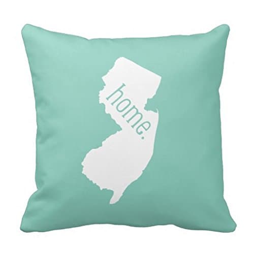 New Jersey Home State Throw Square Pillow Sham Cushion Cover 16X16