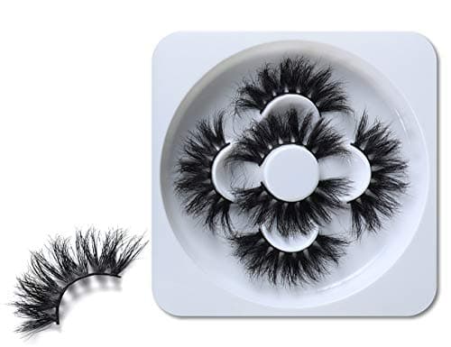 HICOCU 25mm Lashes Mink 3 Pairs False Eyelashes Dramatic Look lashes 25mm Set Pack 3D Lashes Long Volume Mink Eyelashes(WYS-SHD-4)