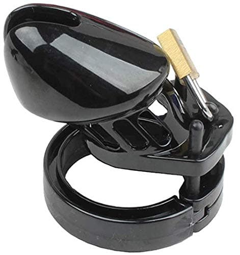 Male's Plastic Device cage with 5 Rings Black CB6000S