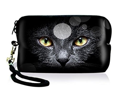 Hot Cat Eyes Design Soft Digital Camera Case Bag Pouch For Nikon Coolpix S6000 S1000pj S70 L610, Nikon Canon Sony Samsung Kodak, +Strap