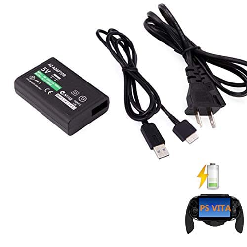 StyleZ AC Adapter Power Supply Charger Plug Power Cord with USB Charging Cable for PS Vita PSV