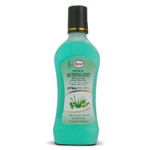 Herbals Astringent 100ml : Ayur Herbal Moisturizer Astringent Skin Toner Cleansing Body Care Lotion with Aloe Vera, Pack of 1, 100ml (3. 3 Oz)